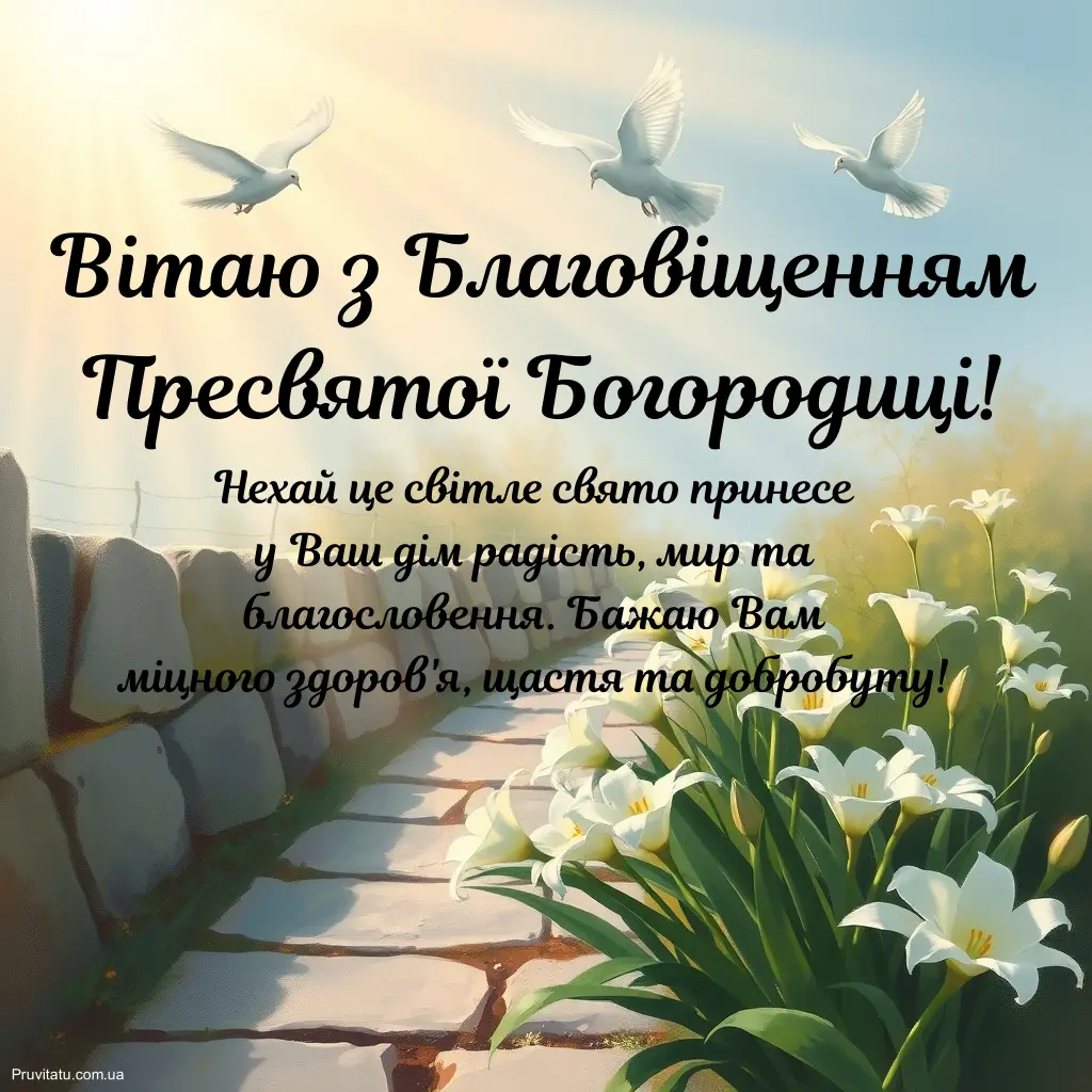 Благовіщення Пресвятої Богородиці 2026: суть свята, нова дата та велика добірка листівок