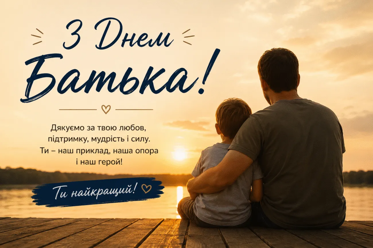 День батька 2026: красиві привітання в прозі та гарні листівки