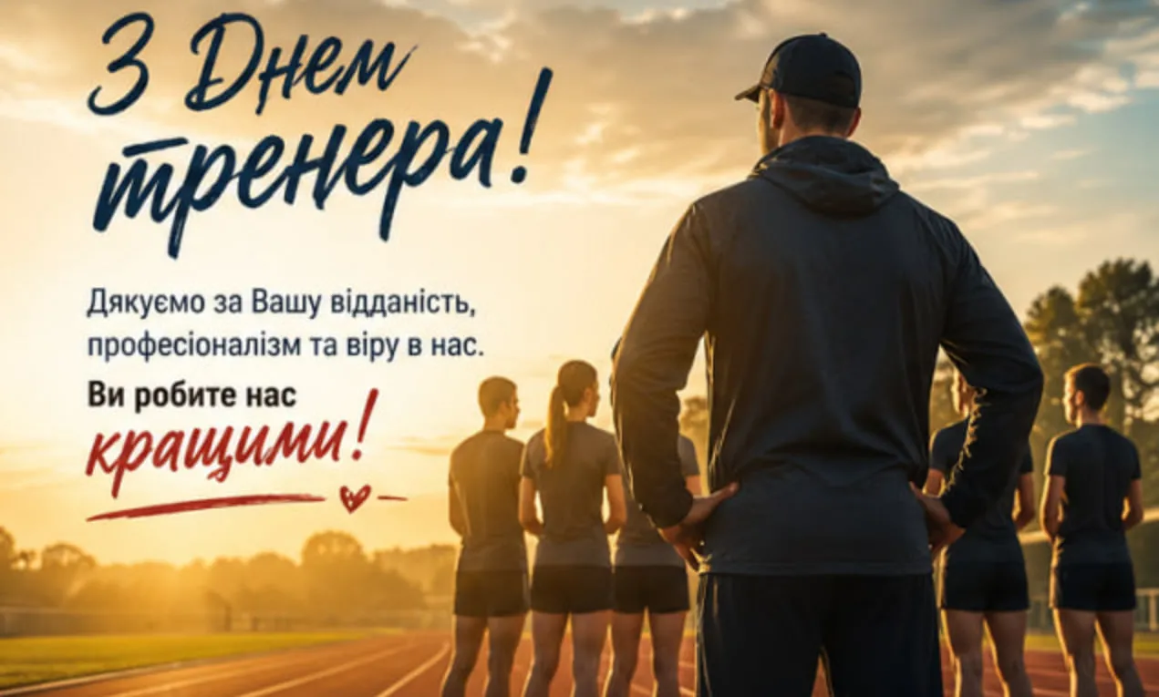 день тренера листівка дякую наставнику