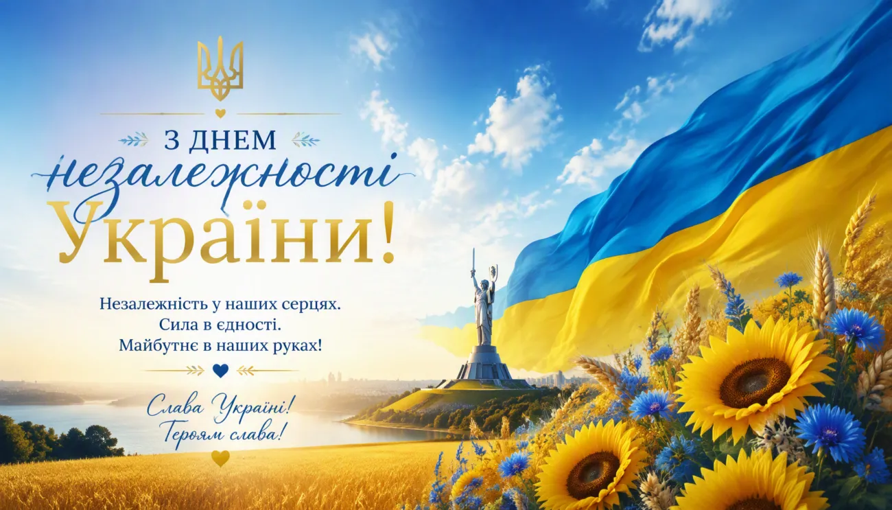 З Днем Незалежності України 2026: привітання, листівки та картинки