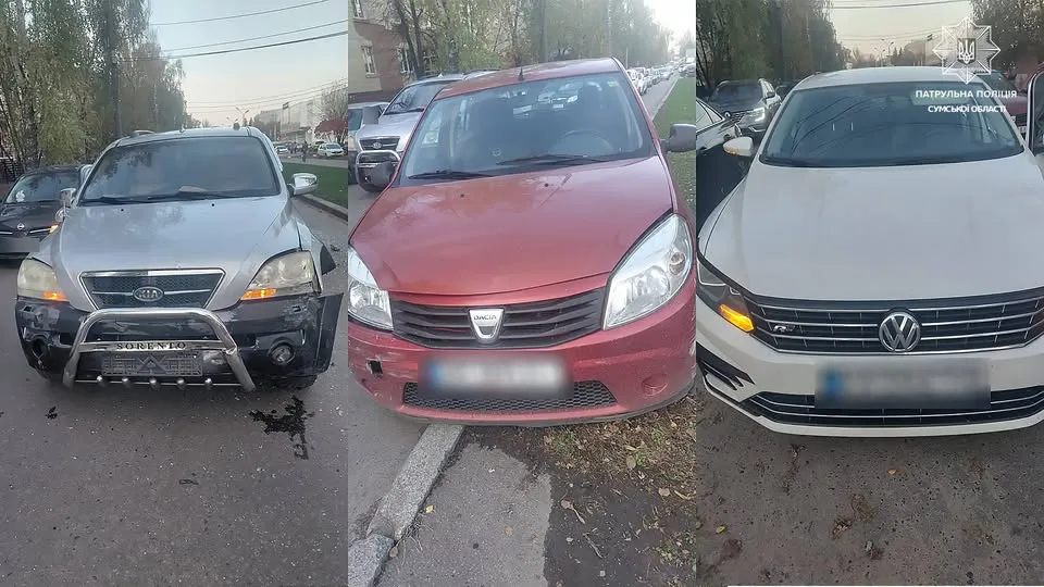 В Сумах сталася ДТП з трьома авто: постраждала неповнолітня
