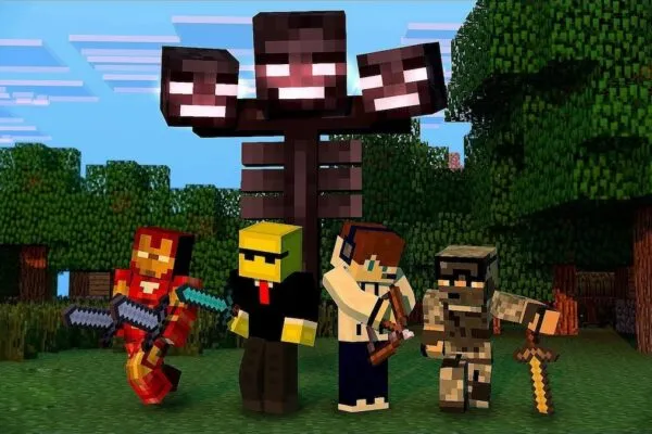 Фигурки Minecraft: герои и мобы вне экрана