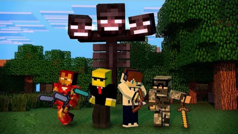 Фигурки Minecraft: герои и мобы вне экрана
